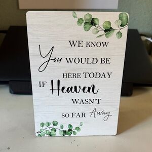 Inspirational Quote Plaque with Greenery
